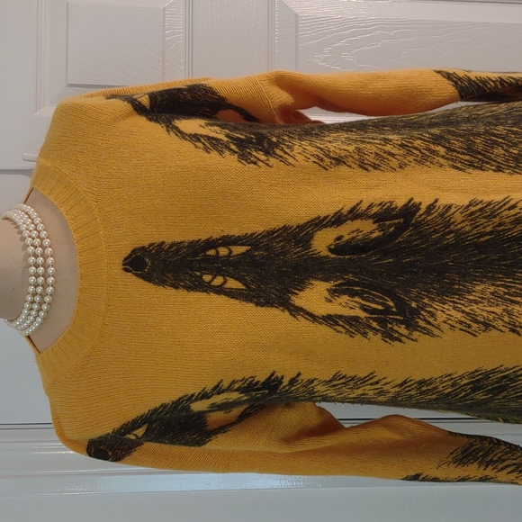 Krizia Fox Pelt Sweater Dress Sz. M - Picture 2 of 7